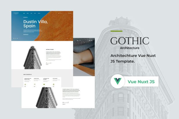 Gothic - Architecture Vue Nuxt JS Template