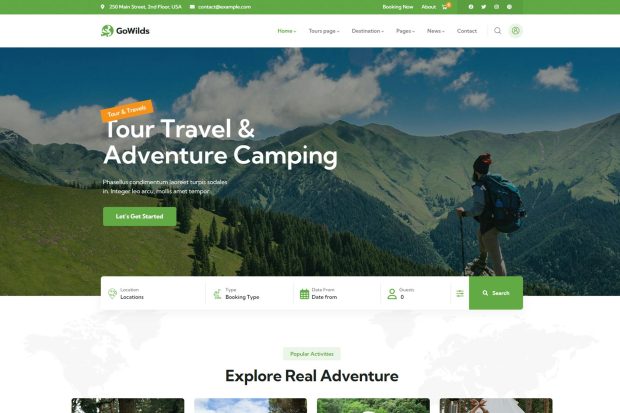 Gowilds - Travel & Tour Booking WordPress Theme 1.1.3