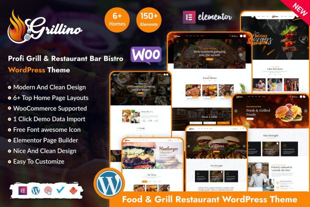 Grillino - Grill & Restaurant WordPress Theme 1.5.5