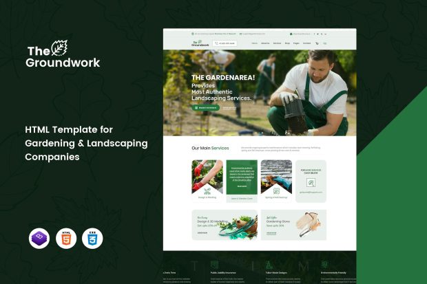 Ground Work - Gardening and Landscaping Template