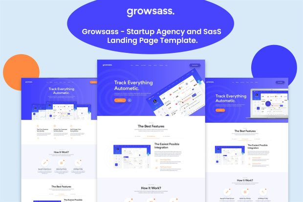 Growsass - Startup Agency and SasS Landing Page