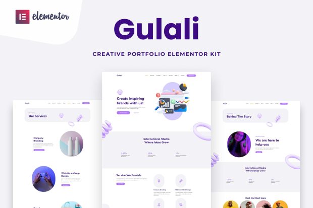 Gulali - Creative Portfolio Elementor Template Kit