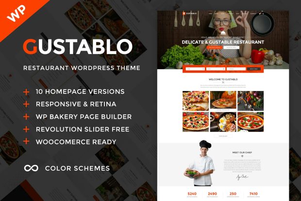 Gustablo - Restaurant & Cafe WordPress Theme 1.26