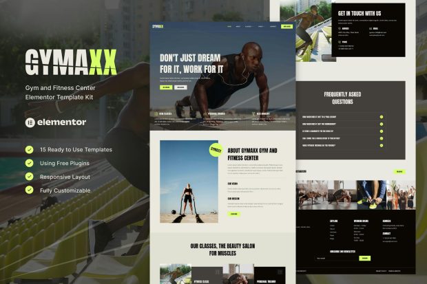 Gymaxx - Gym & Fitness Center Elementor Template Kit