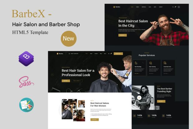 Hair Salon and Barber Shop HTML Template