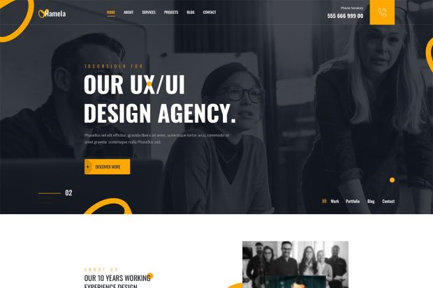 Hamela - Digital Agency Services HTML Template