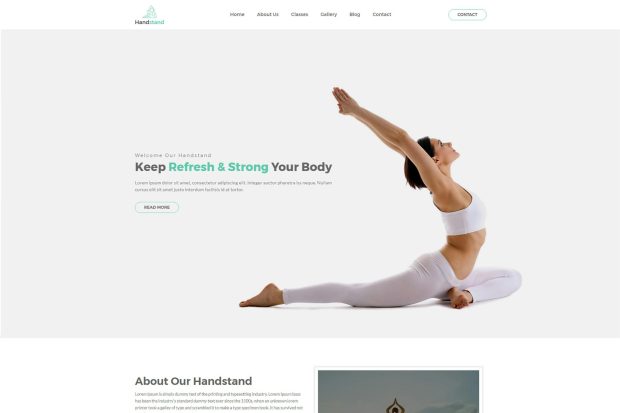 Handstand - Gym & Fitness HTML Template