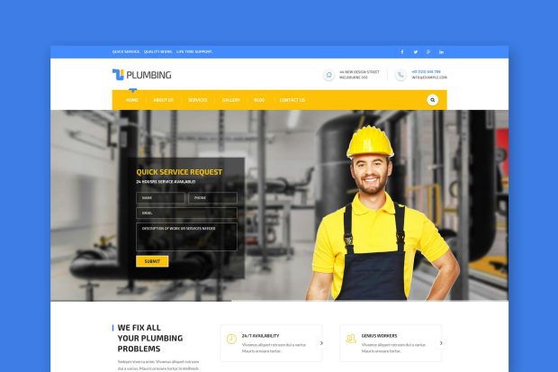 Handyman: Construction, Building & Plumbing HTML