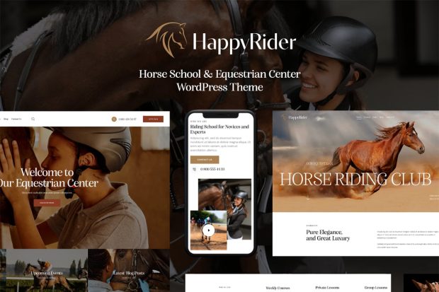 Happy Rider - Horse School & Equestrian Center Theme 2.9.0