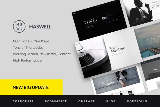 Haswell - Multipurpose One & Multi Page Template