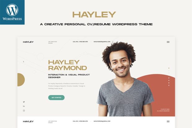 Hayley - Personal CV/Resume WordPress Theme 1.0