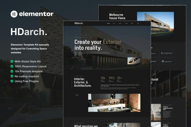 HDarch - Architecture & Interior Elementor Template Kit