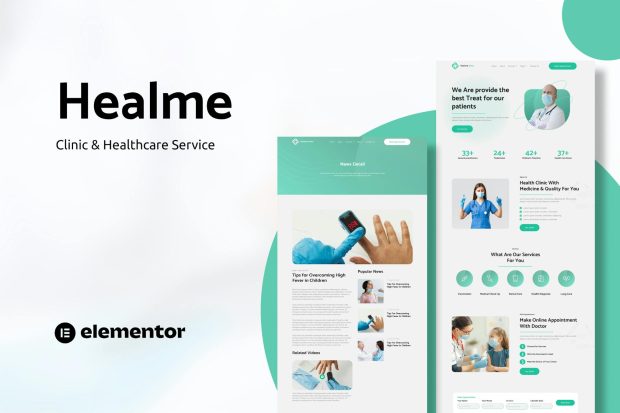 Healme - Clinic & Healthcare Service Elementor Template Kits