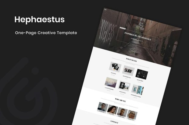 Hephaestus - One-Page Creative Template