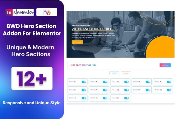 BWD Hero Section Addon For Elementor 1.0