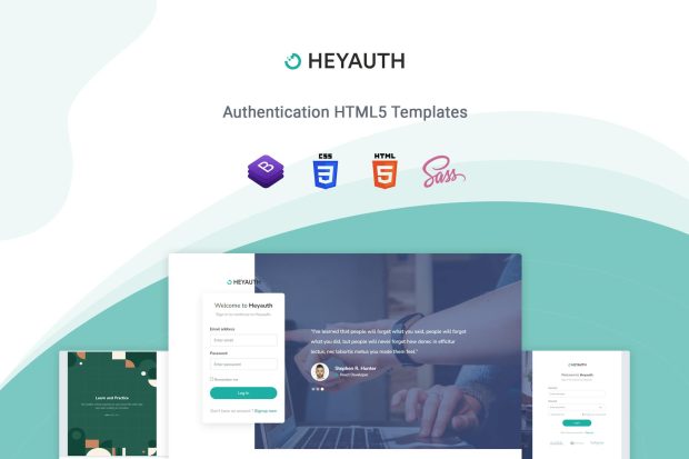 Heyauth - Authentication HTML5 Pages Template