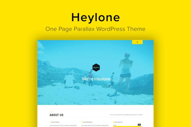 Heylone - One Page Parallax WordPress Theme 2.2