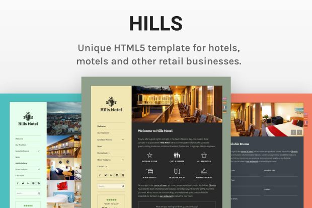 Hills - A Unique Hotel / Motel HTML5 Template