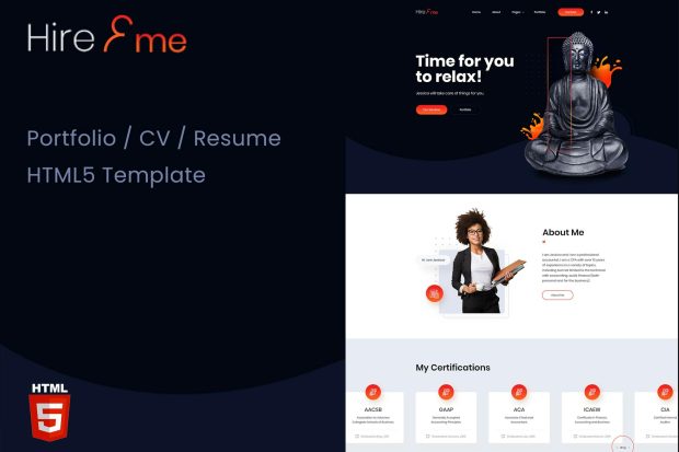 HireMe - Accountant Portfolio HTML Template