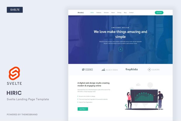 Hiric - Svelte Landing Page Template