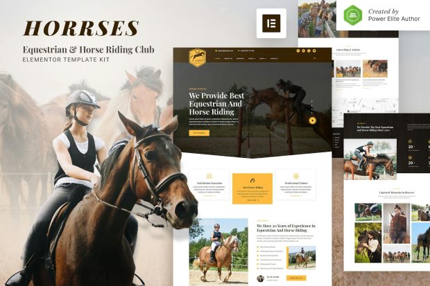 Horrses – Equestrian & Horse Riding Club Elementor Template Kit