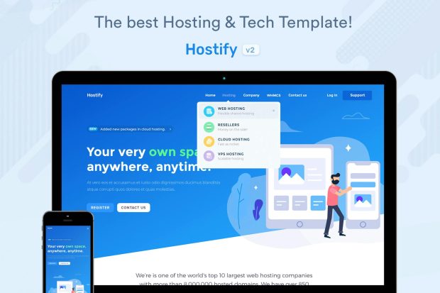 Hostify - Hosting HTML & WHMCS Template