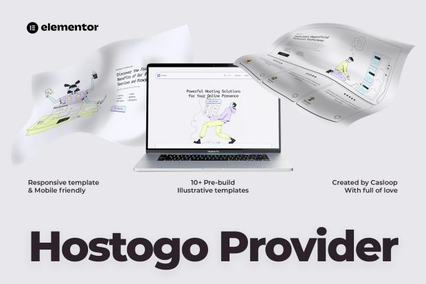 Hostogo - Hosting Provider Elementor Template Kit