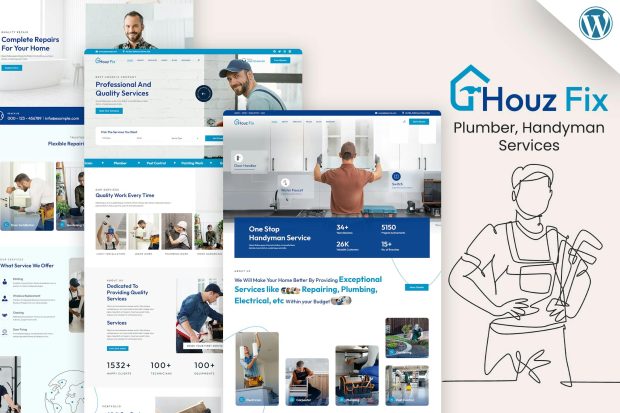 HouzFix - Plumber, Handyman WordPress Theme 1.0.9