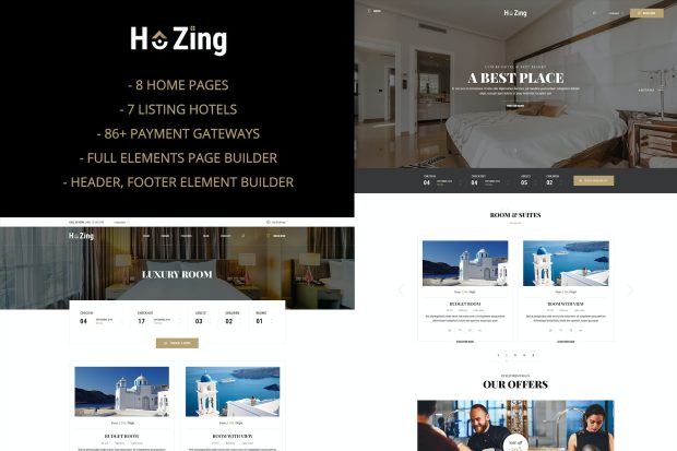 Hozing - Hotel Booking WordPress Theme 1.2.7