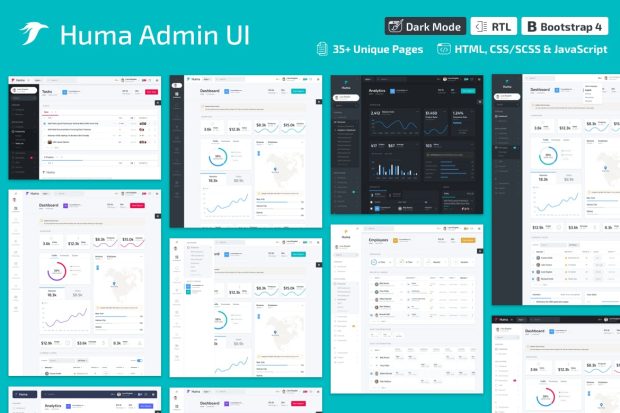 Huma Admin Dashboard PRO - Bootstrap 4 Admin Templ