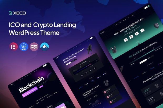 Xeco - ICO & Crypto Landing WordPress Theme 1.0