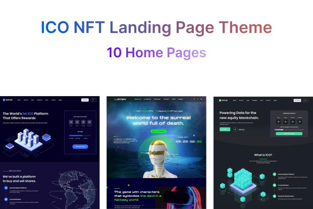 ICO NFT Landing Page WordPress Theme - Cryptlight 1.1.4