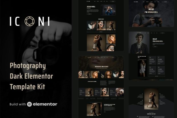 Iconi - Photography & Portfolio Elementor Template Kit