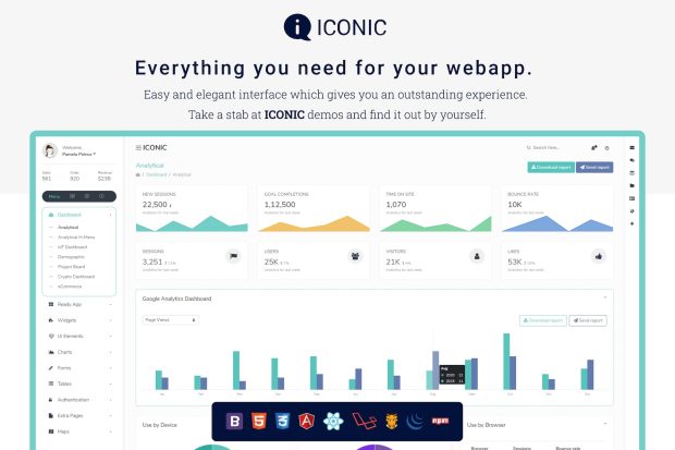 Iconic  Admin Dashboard Template