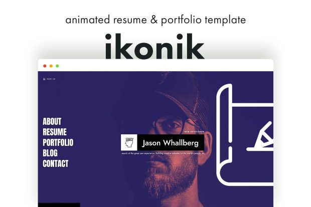 ikonik - Resume/CV Animated Template