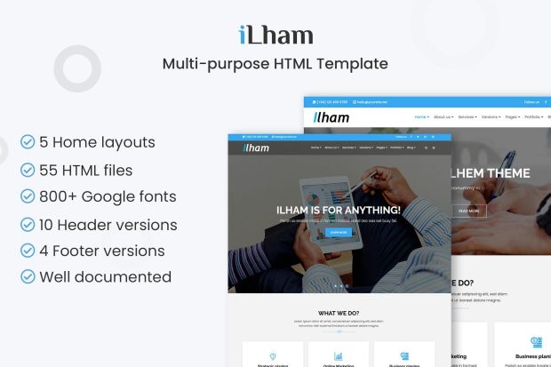 ILHAM - Multi-purpose HTML Template