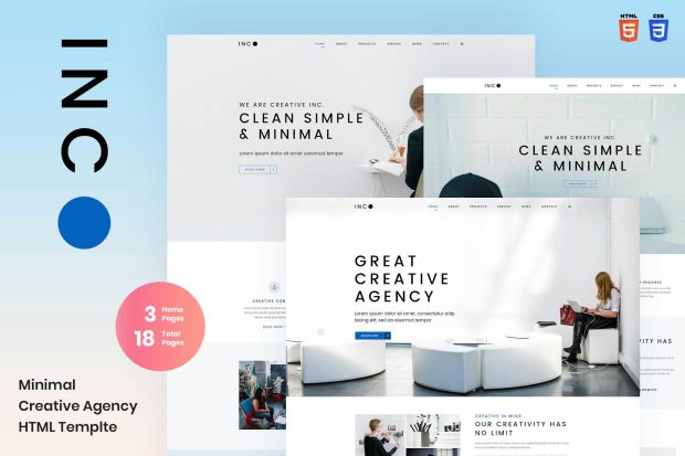 Inc - Minimal Creative Agency HTML Template