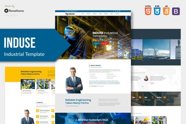 INDUSE - Industrial Services HTML Template RS