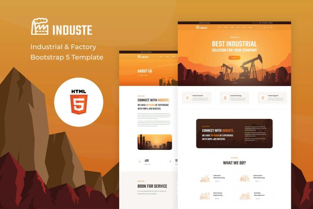 Induste - Industrial & Factory Bootstrap Template