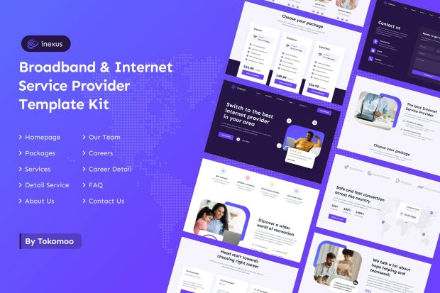 Inexus | Broadband & Internet Service Provider Elementor Template Kit