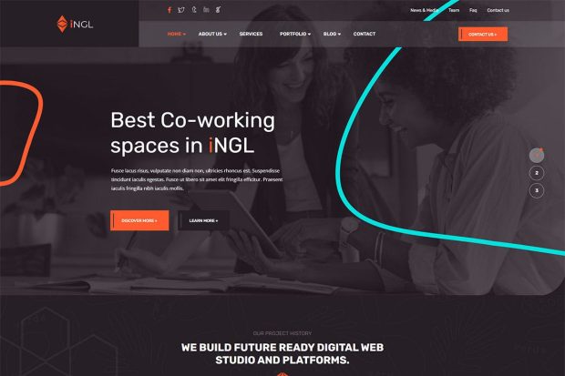 Ingl - Coworking Spaces HTML Template