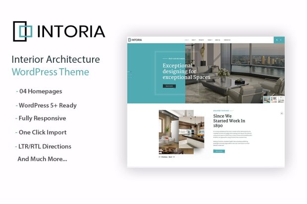 Intoriza - Interior Architecture WordPress Theme 1.0.6