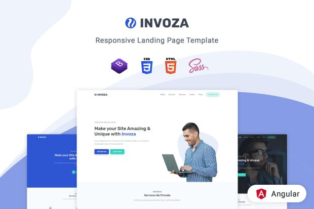 Invoza - Angular 10 Landing Page Template