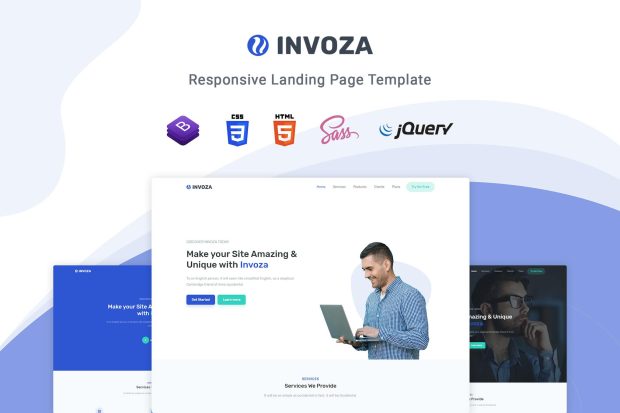 Invoza - Responsive Landing Page Template