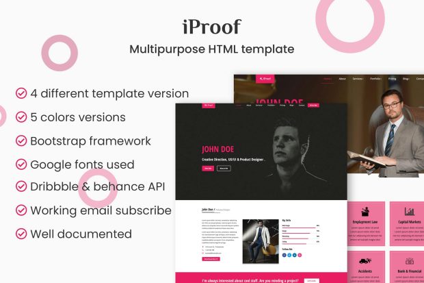 iProof - Multipurpose HTML Template