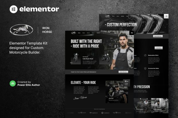 Iron Horse – Custom Motorcycle Builder Elementor Template Kit