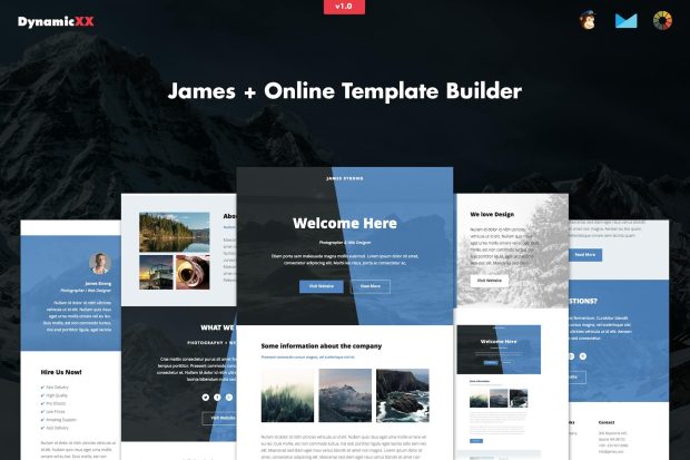 James - Responsive Email + Online Template Builder