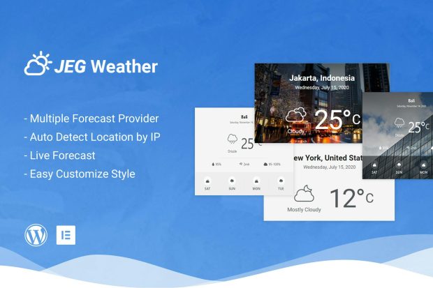 Jeg Weather Forecast Addon WordPress Plugin 1.0.5