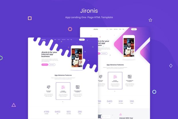 Jironis - App Landing One Page HTML Template