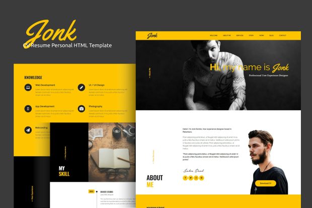 Jonk - CV Resume Personal HTML Template